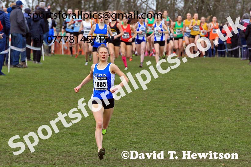 Womens Under-17s 2023 UK CAU Inter Counties Cross Country Champs, Prestwold Hall, Loughborough. Photo: David T. Hewitson/Sports for All Pics